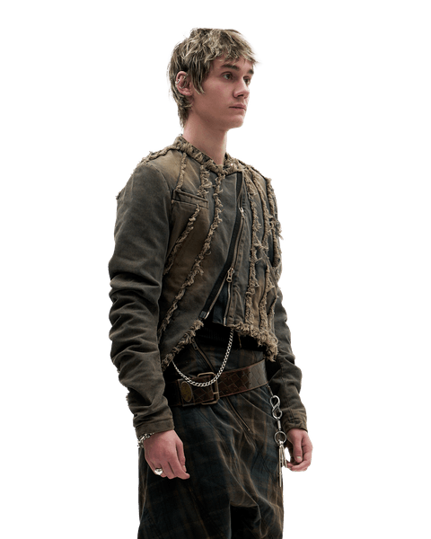 DISTRESSED DENIM WASH JACKET