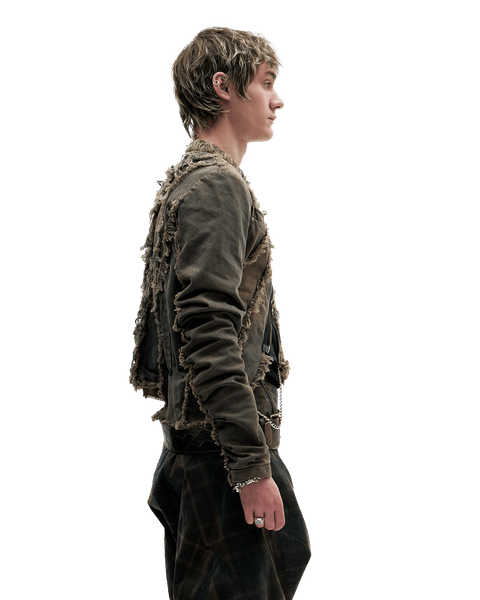 DISTRESSED DENIM WASH JACKET