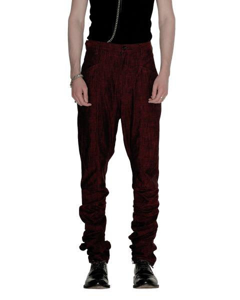 DARK RED SLIM TROUSERS