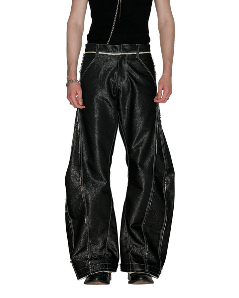 BLACK WIDE-LEG JEANS