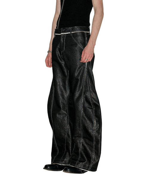 BLACK WIDE-LEG JEANS