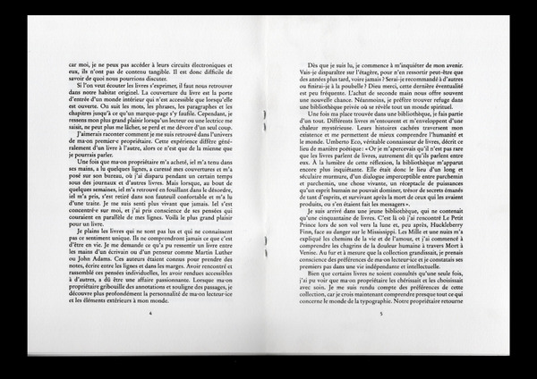 Monologue intérieur d'un livre